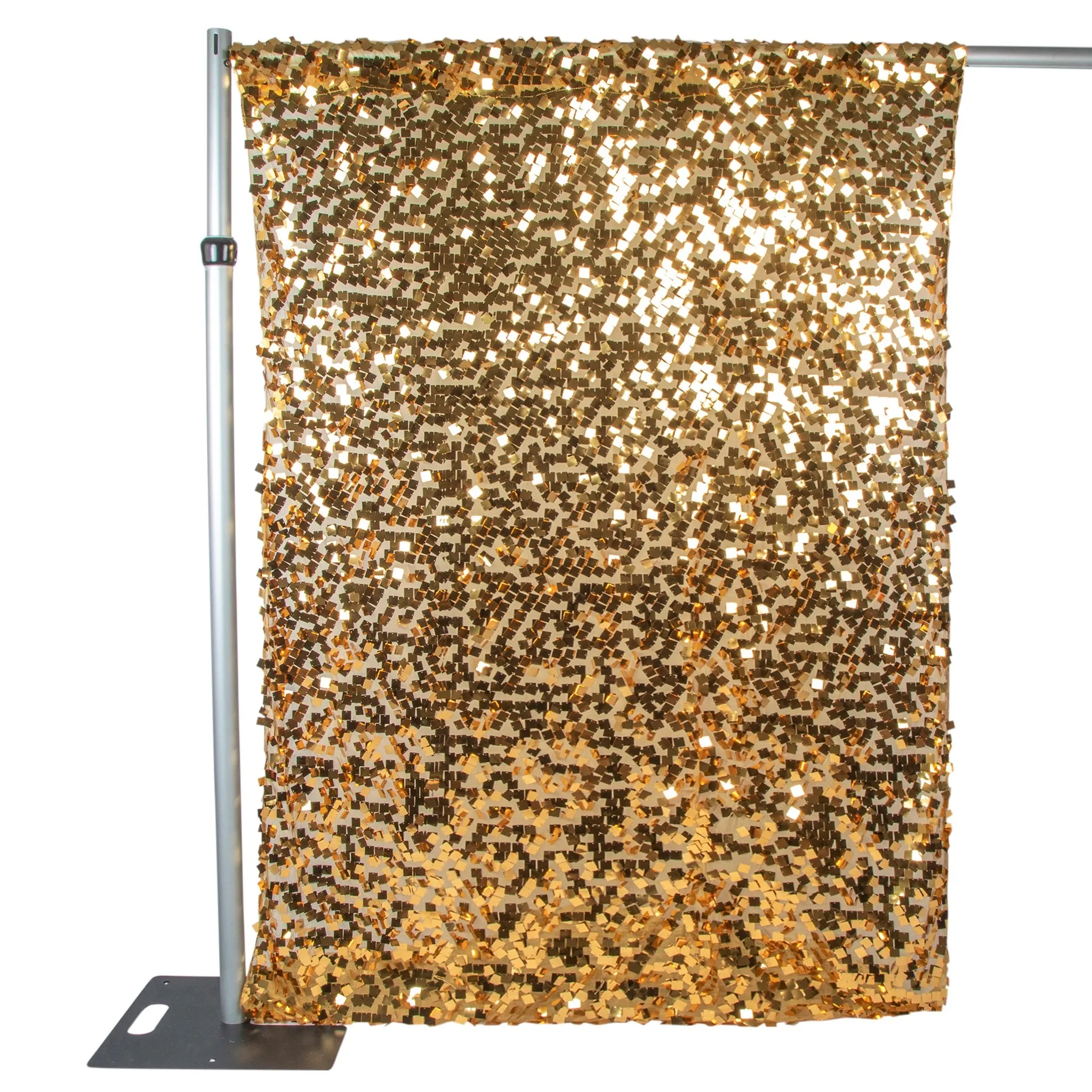 Square Payette Sequin 12ft H x 52" W Drape/Backdrop panel - Gold