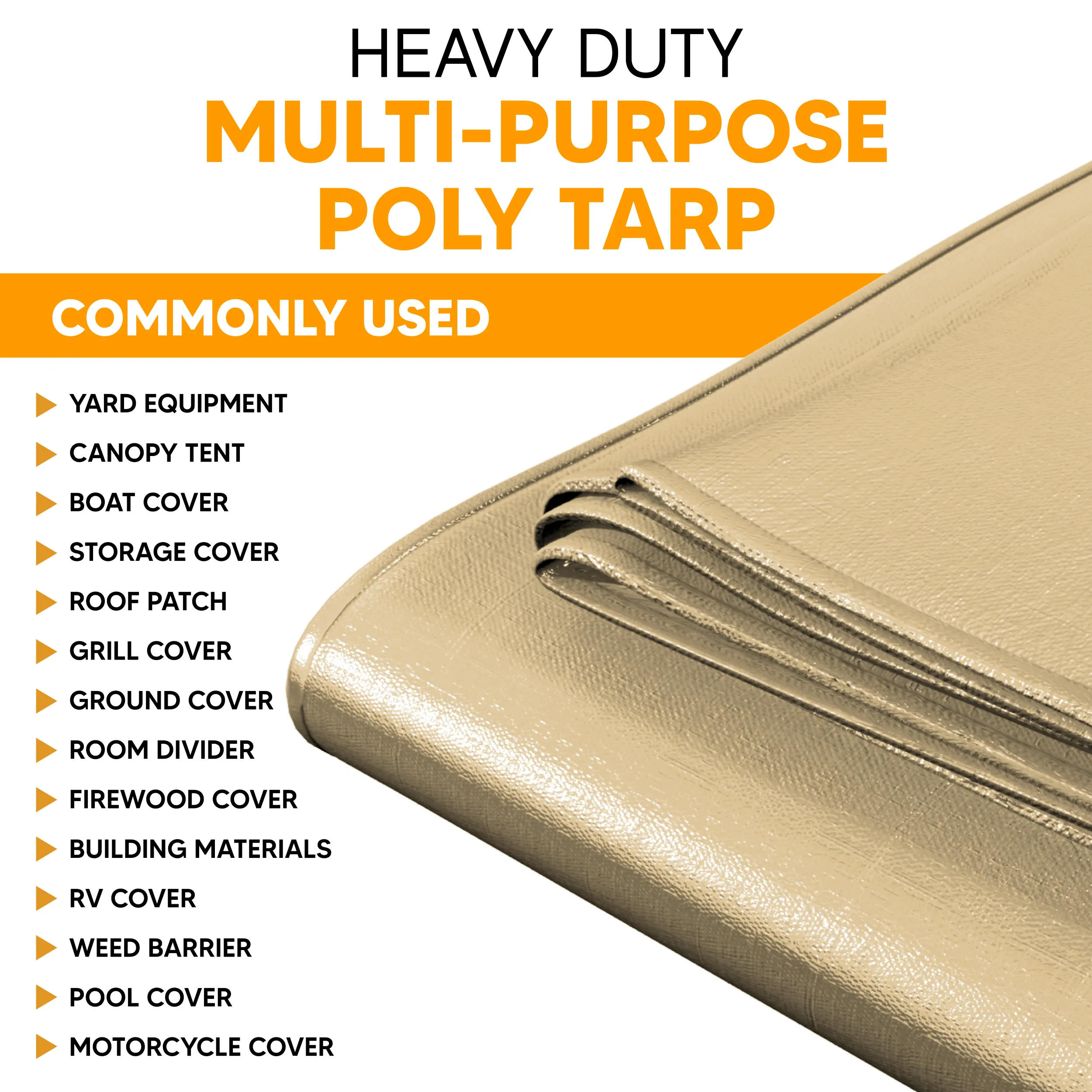 Tan Poly Tarp 16' x 24'