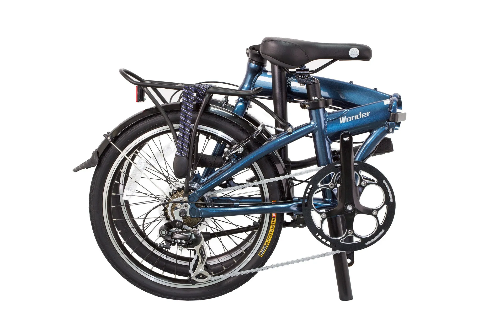 Wonder - SOLOROCK 20" 8 Speed Aluminum Folding Bike - Disc Brakes