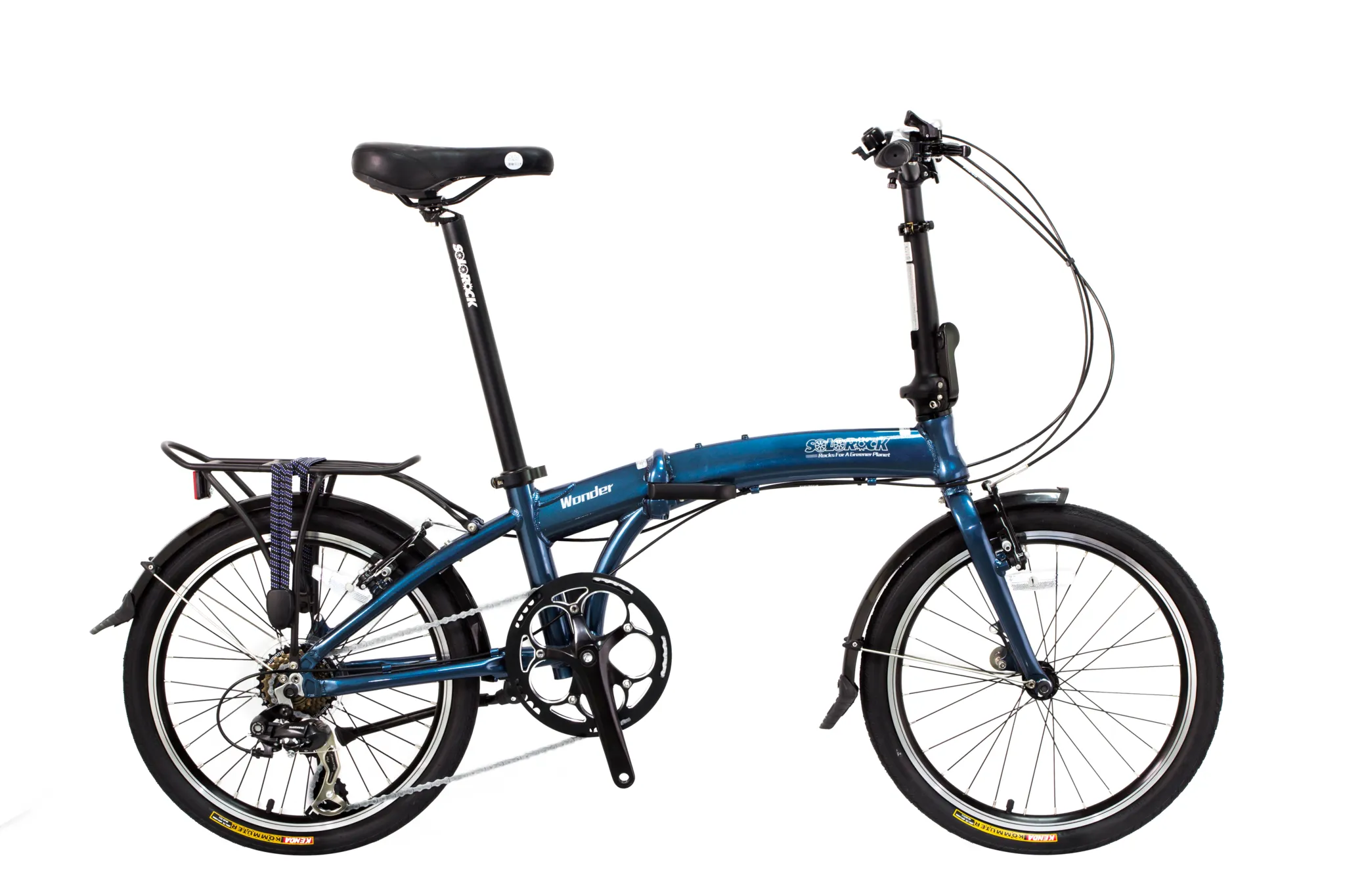 Wonder - SOLOROCK 20" 8 Speed Aluminum Folding Bike - Disc Brakes