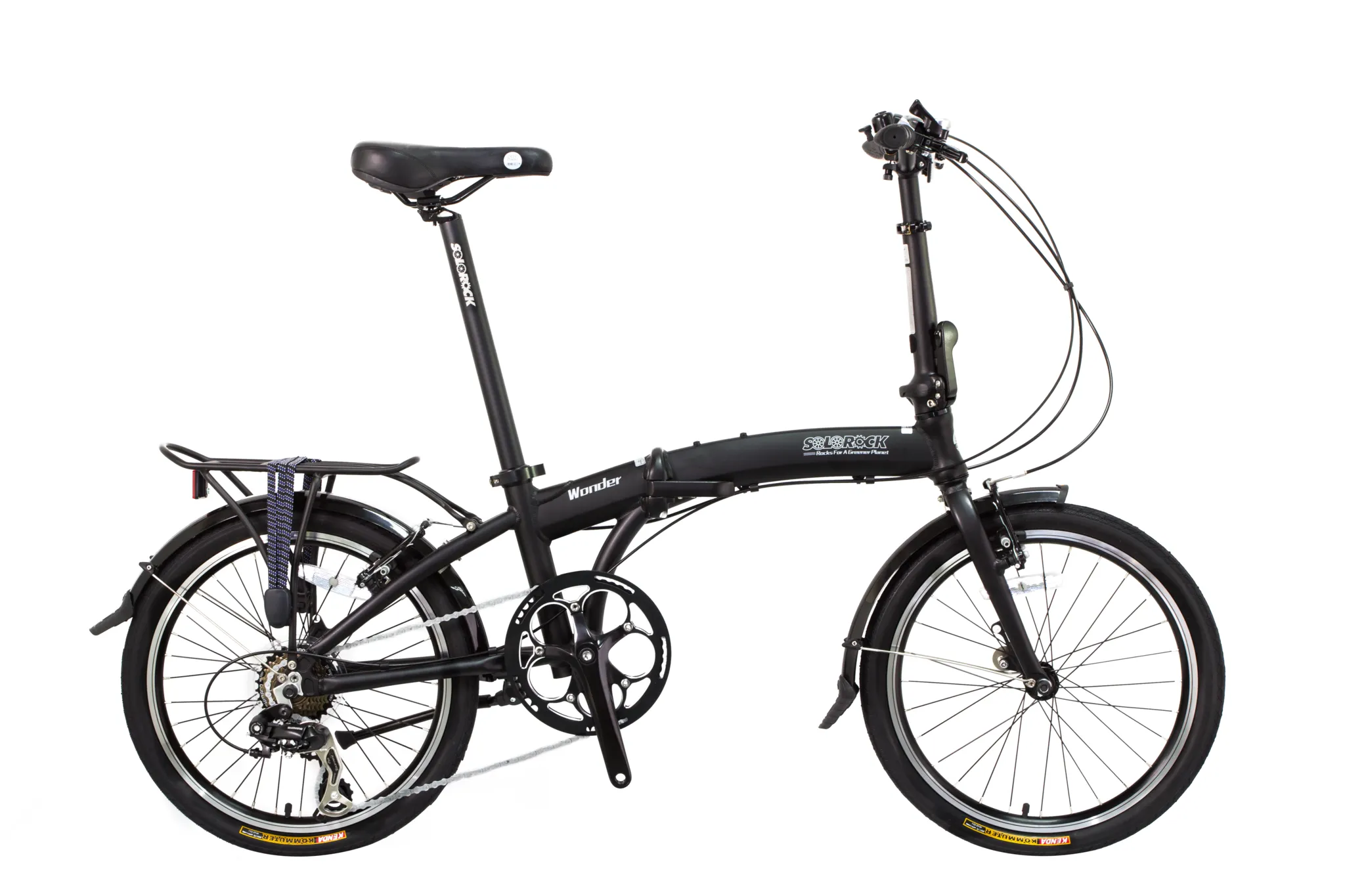 Wonder - SOLOROCK 20" 8 Speed Aluminum Folding Bike - Disc Brakes